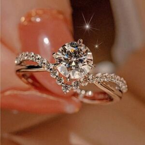 Silver Diamond Studded Ring